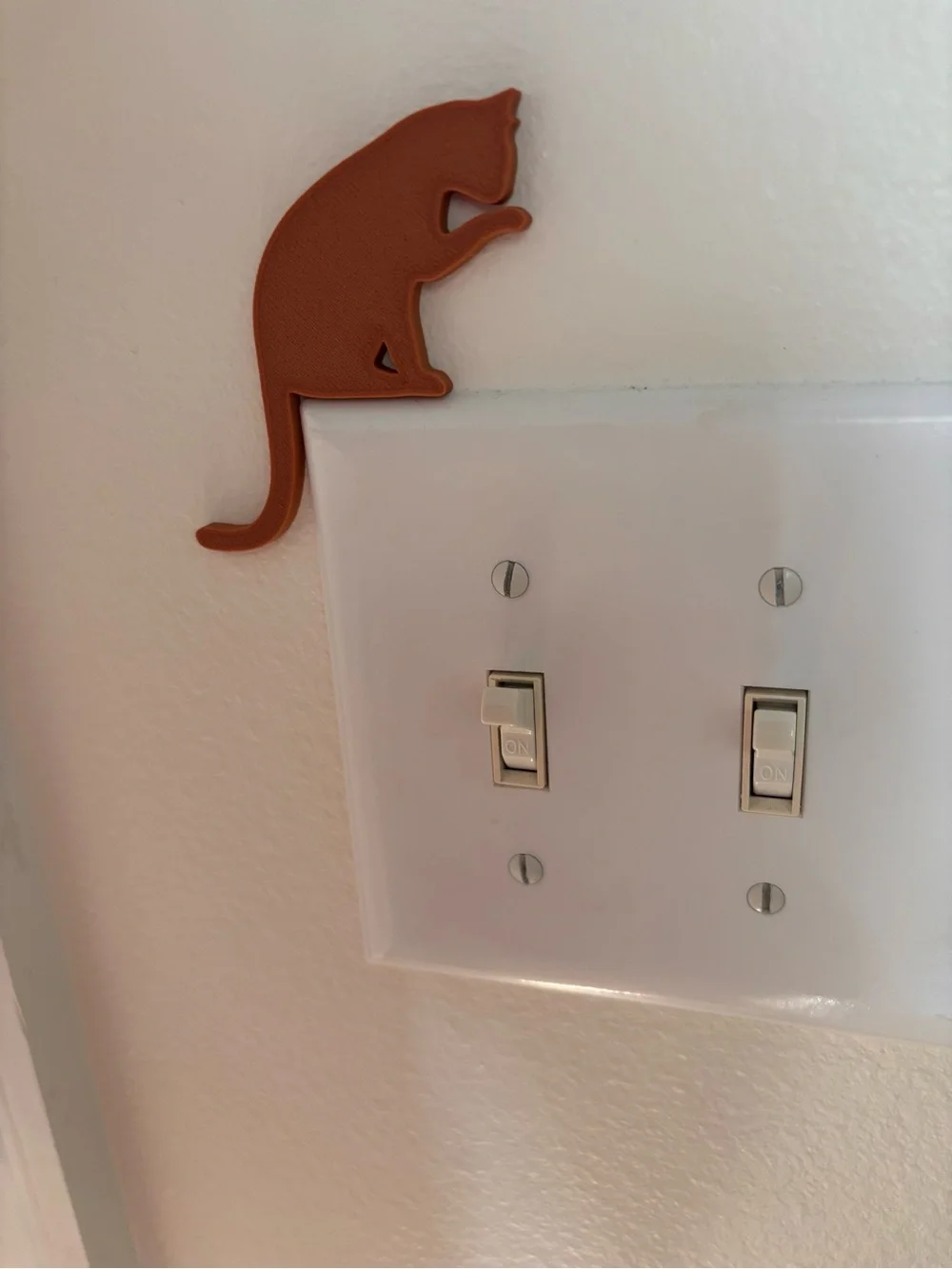 Wood Cat Wall Accent for Outlet - Decorative Home Wall Decor set of 3